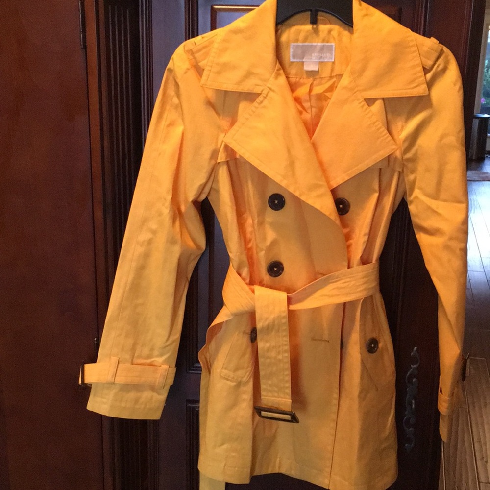 Michael Kors yellow trench coat